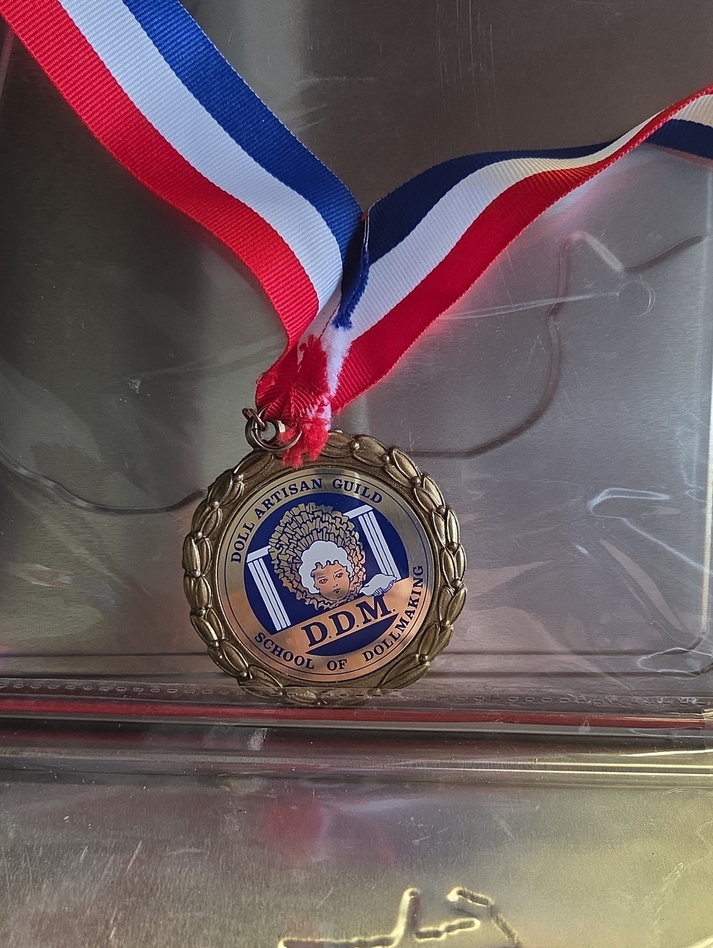 Doll Artisan Guild DDM Gold Medal with Red White Blue Ribbon